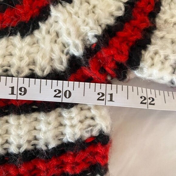 Zara Fancy Collection Red Cream and Black Striped Sweater - Picture 11 of 12